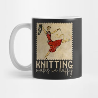 Vintage 1950s Knitting Mug